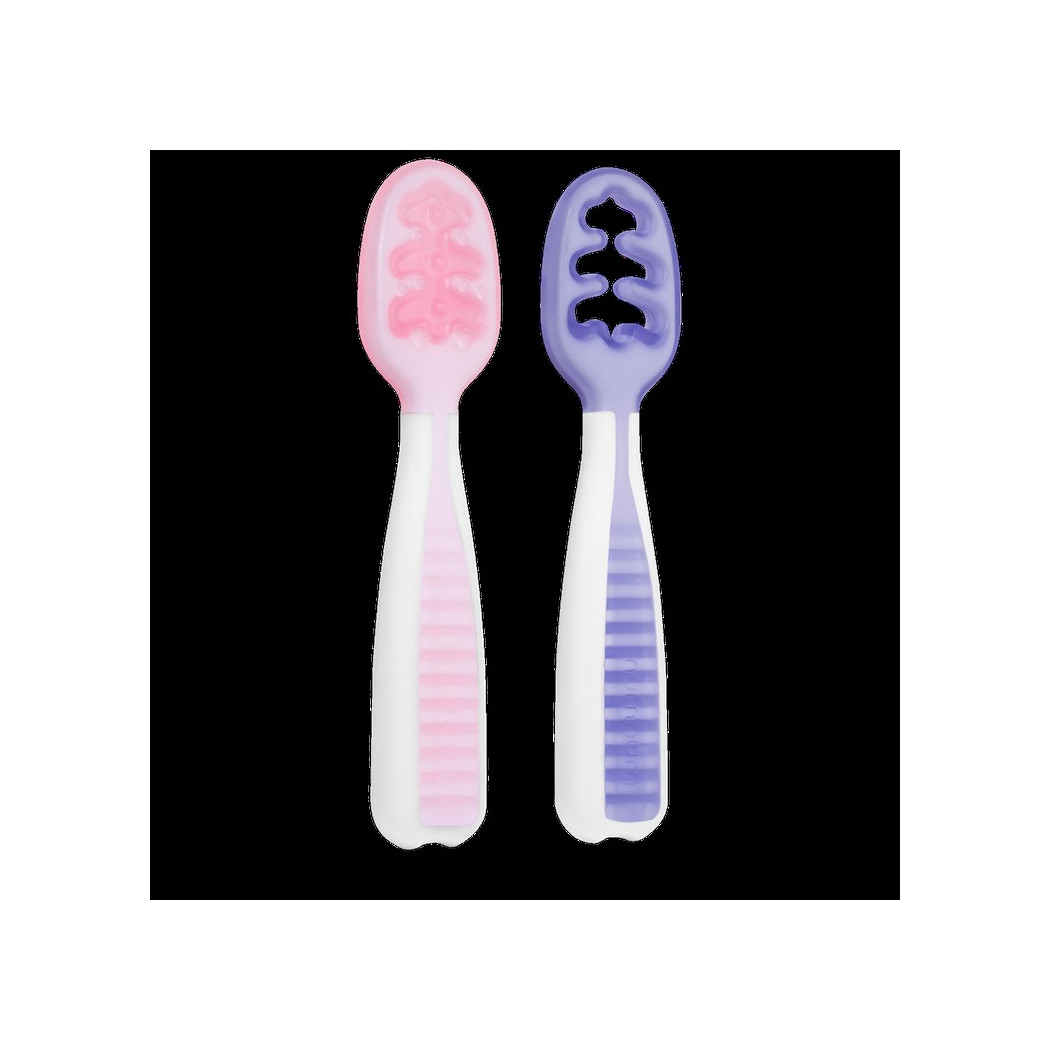 NumNum GOOtensil Pre-Spoons 4-spoons / Rosebud + Frosty Lilac