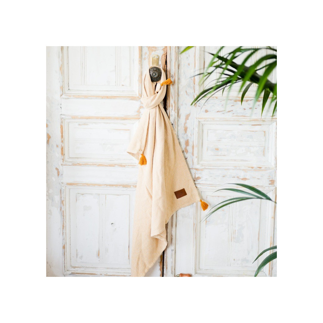 Honey - Lekki Kocyk Bawełniany - Tender Collection Ethnic - 93x100 cm - La Millou