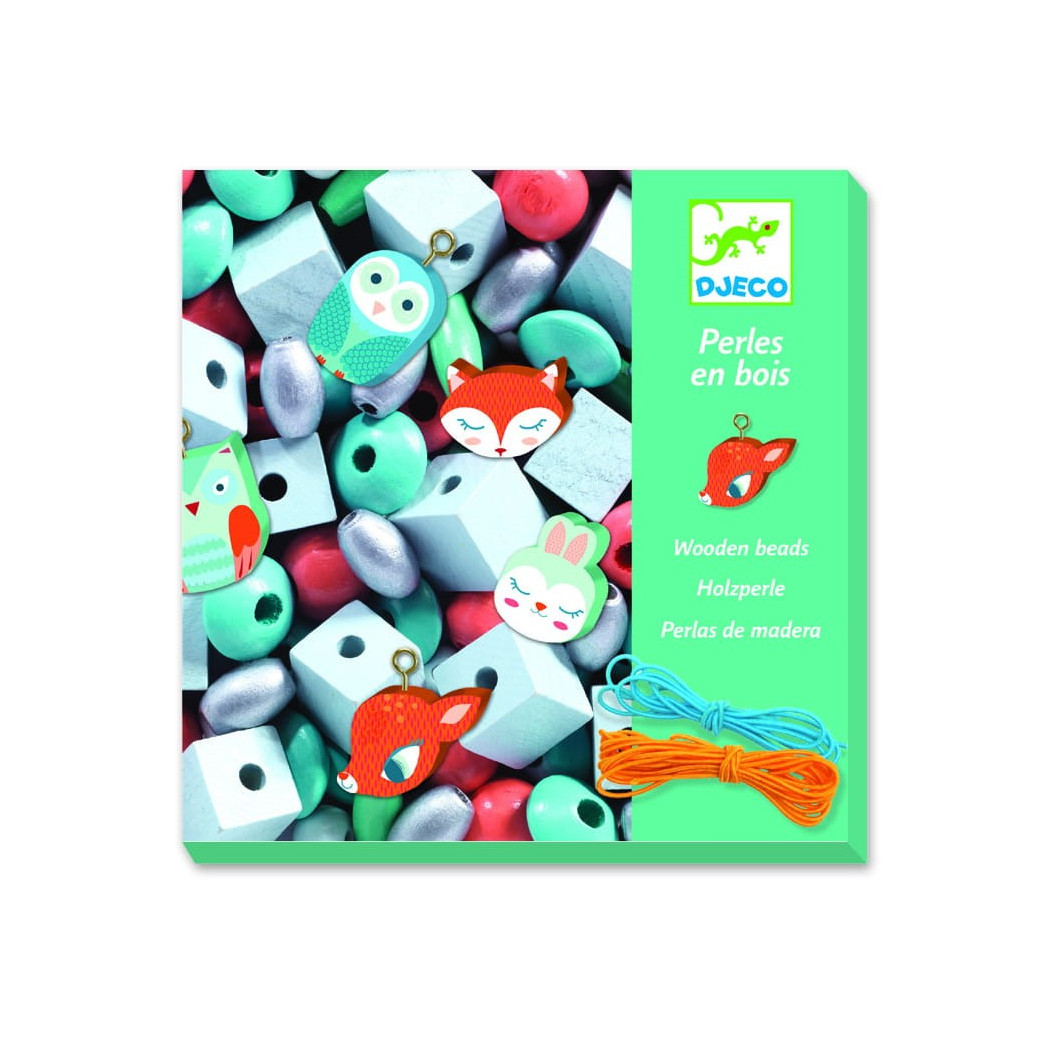 Małe Zwierzątka - Zestaw Do Tworzenia Biżuterii - Djeco - Drewniane Koraliki