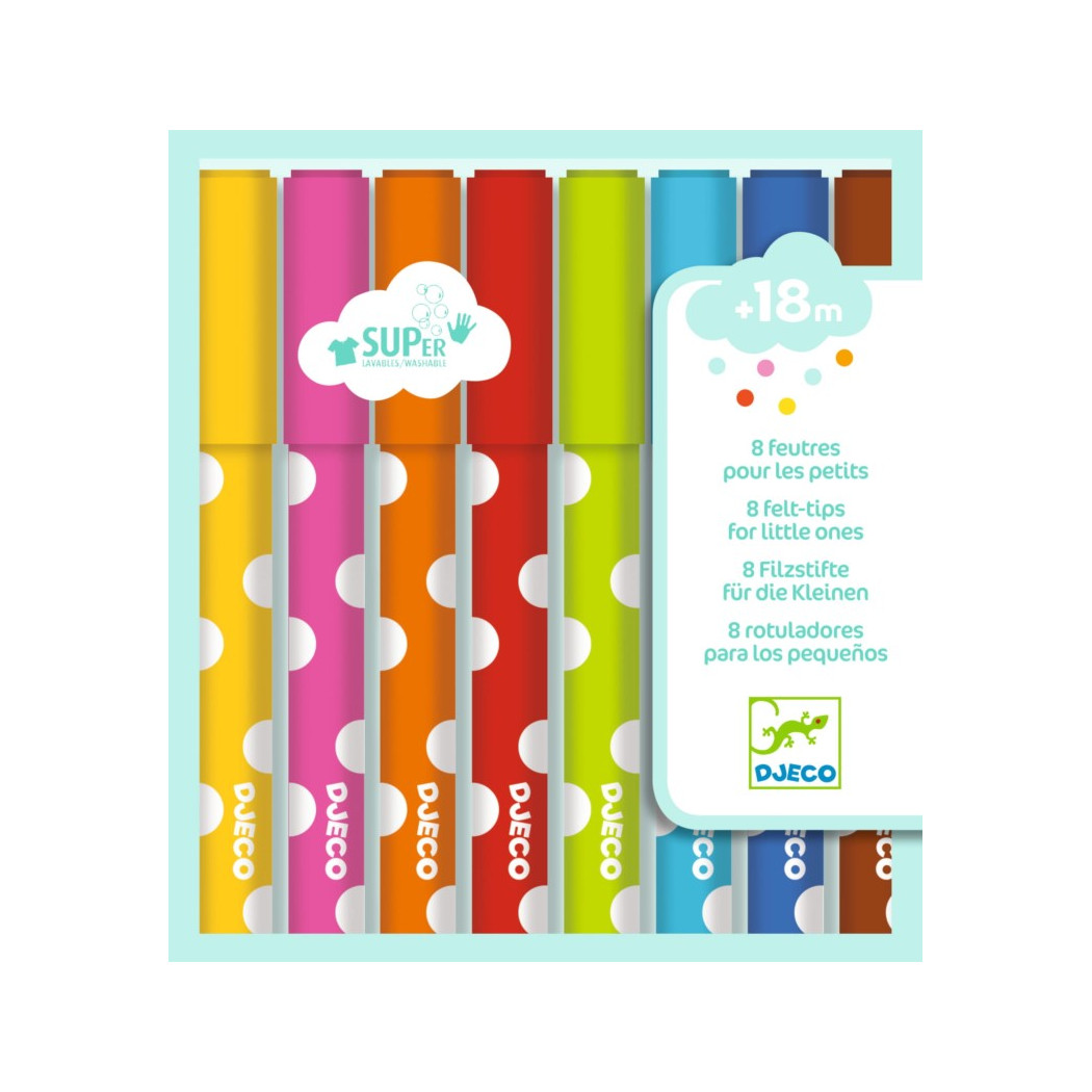 Flamastry Dla Maluchów 8 Kolorów - Djeco