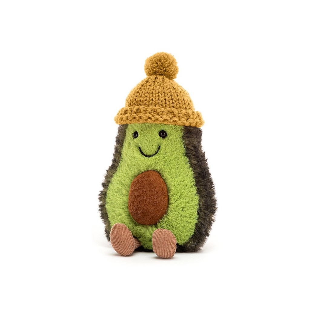 Awokado w Musztardowej Czapce 16 cm -  Maskotka Przytulanka - JellyCat