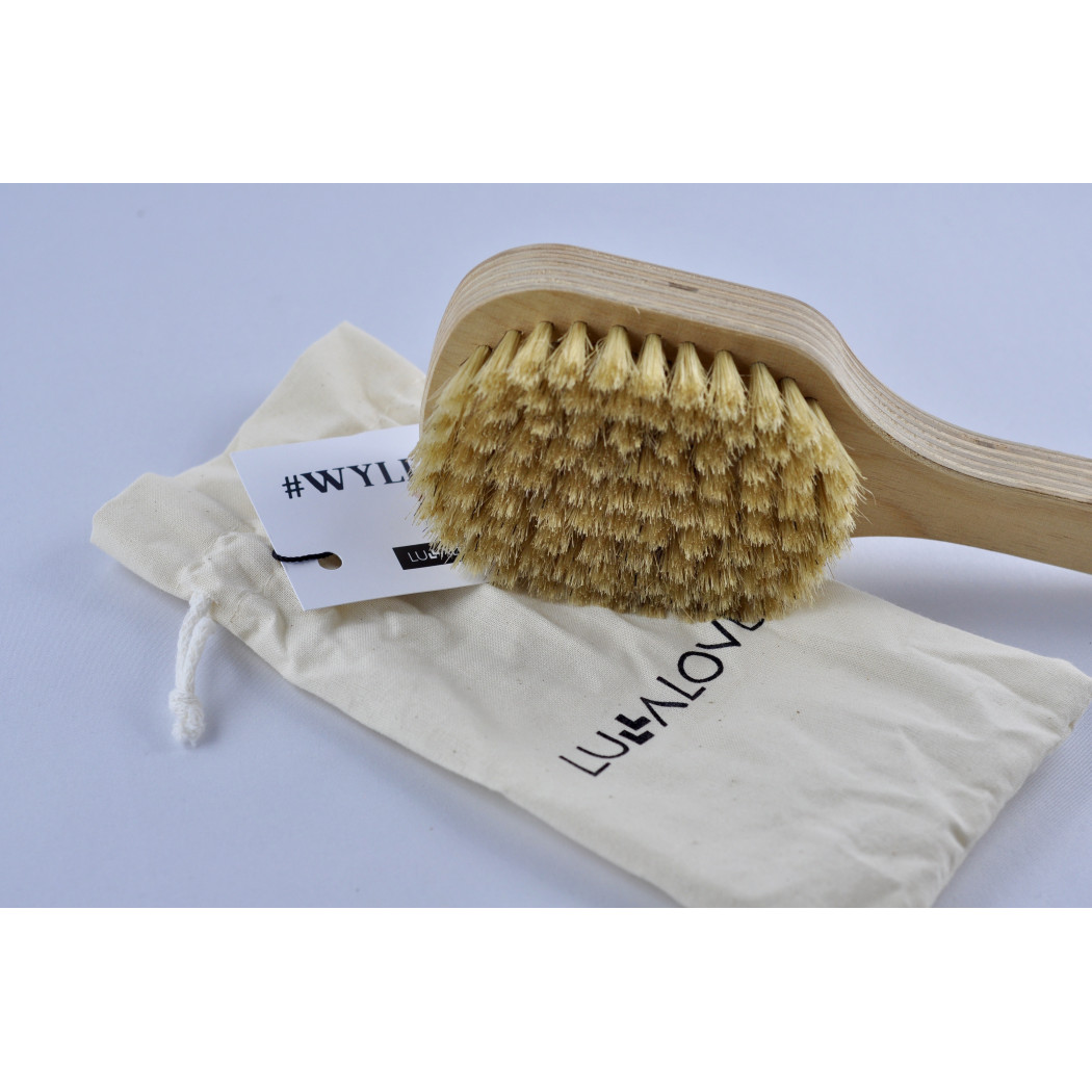 WYPRZEDAŻ Średnia Twardość - Szczotka Z Rączką Do Ciała - Szczotkowanie Na Sucho I Mokro - DBAJOSIEBIE - LullaLove