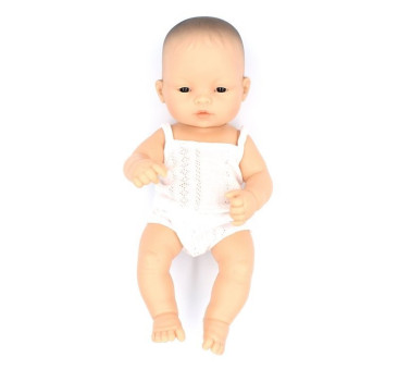 WYPRZEDAŻ Azjata 32 - Lalka Chłopiec Azjata 32 cm + Ubranko Miniland Baby - Miniland Doll - Miniland