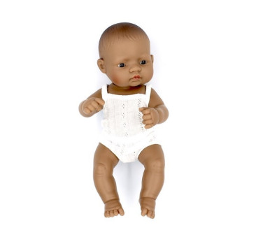 Hiszpan 32 - Lalka Chłopiec Hiszpan 32 cm + Ubranko Miniland Baby - Miniland Doll - Miniland