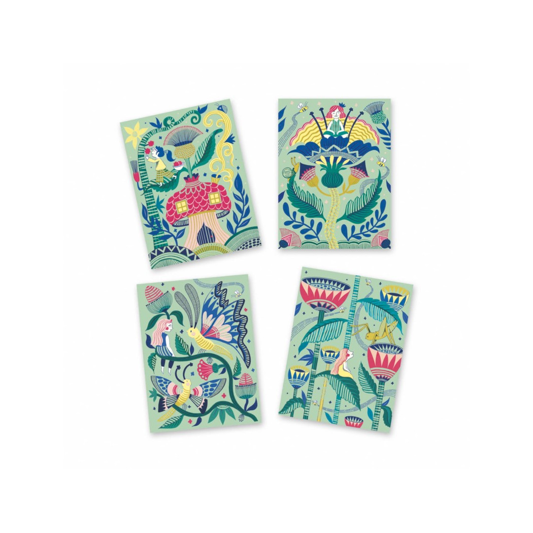 Tajemniczy Ogród - Pastelowa - Wydrapywanka - Djeco