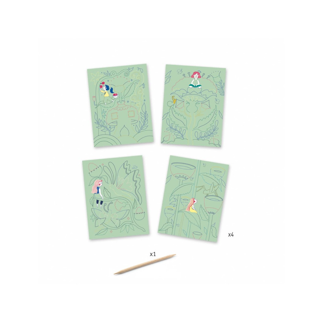 Tajemniczy Ogród - Pastelowa - Wydrapywanka - Djeco