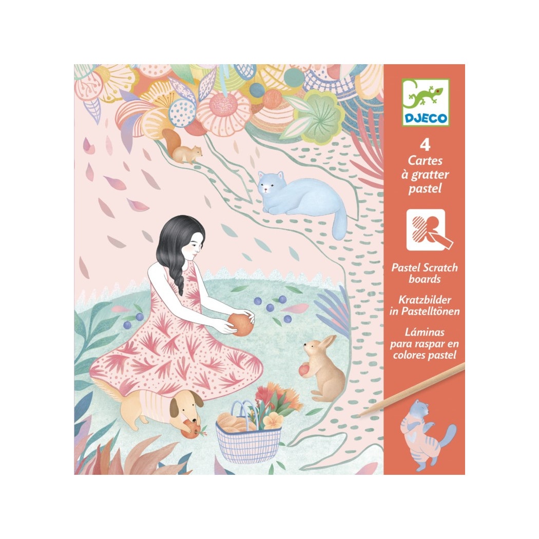 Piknik - Pastelowa - Wydrapywanka - Djeco