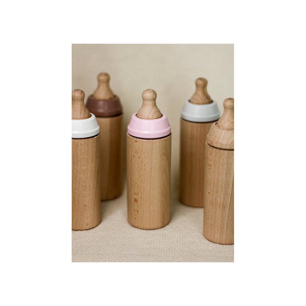 Naturalna - Drewniana Butelka Dla Lalki - Akcesoria Dla Lalek - Miniland