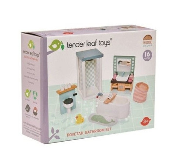 Łazienka - Drewniane Meble Do Domku Dla Lalek - Tender Leaf Toys