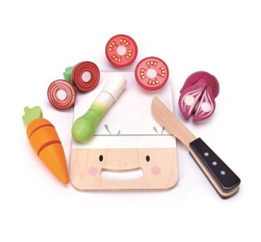 Drewniana Deska z Warzywami Do Krojenia - Mini Chef - Tender Leaf Toys