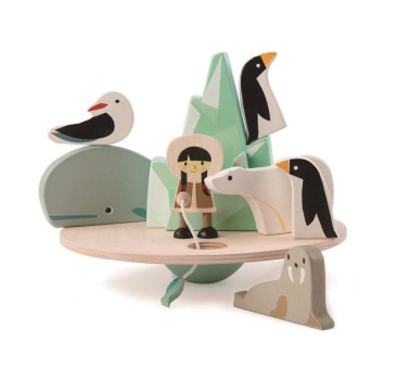 WYPRZEDAŻ Balansujący Biegun Polarny - Drewniana Gra Zręcznościowa - Tender Leaf Toys