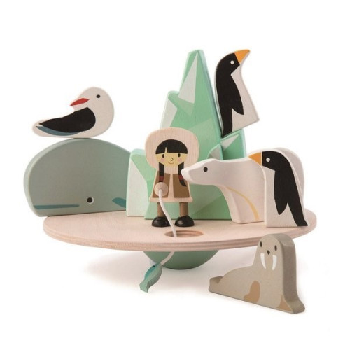 WYPRZEDAŻ Balansujący Biegun Polarny - Drewniana Gra Zręcznościowa - Tender Leaf Toys