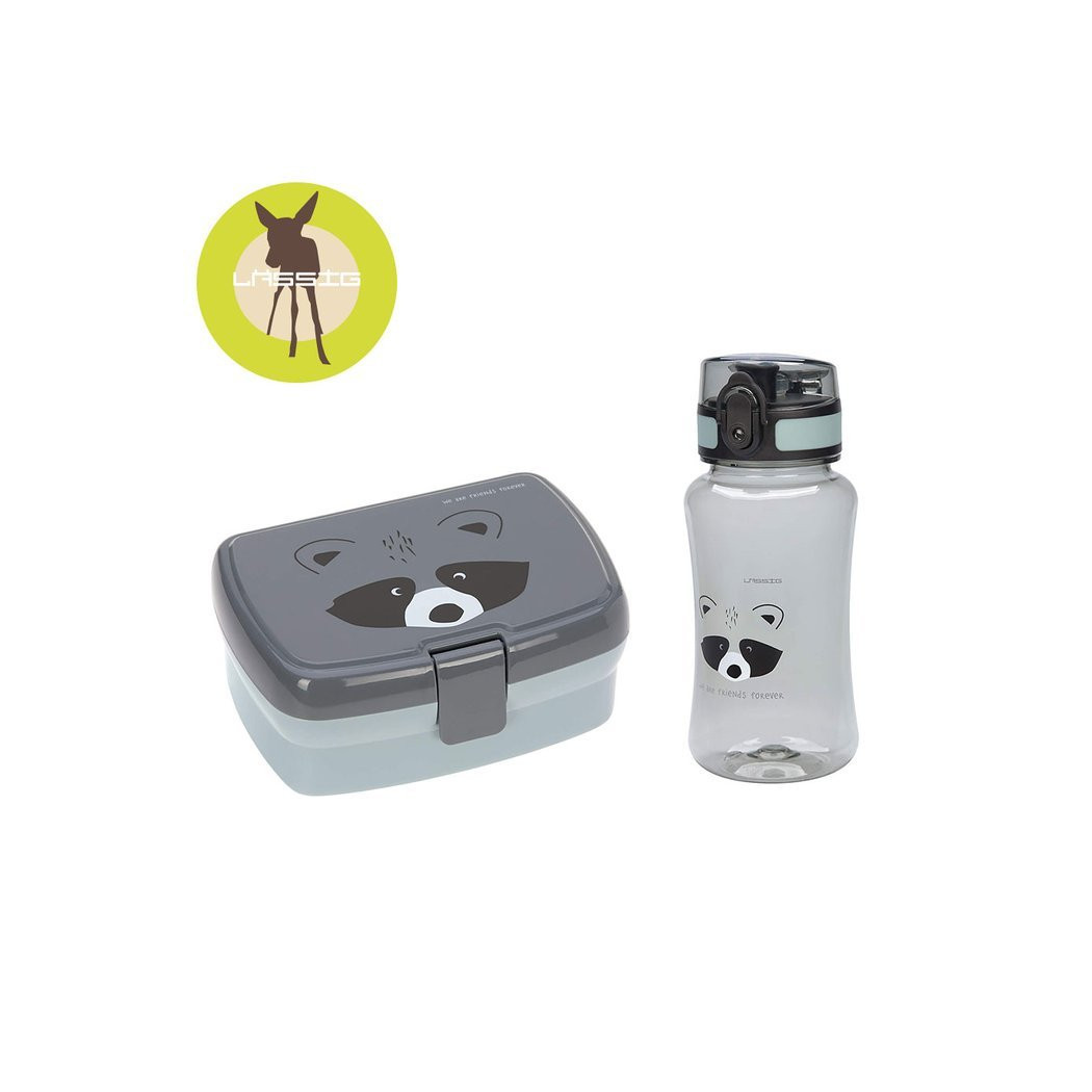 Szop - Zestaw na lunch Lunchbox + Tritanowa butelka - bidon 460 ml About Friends Szop - Lassig