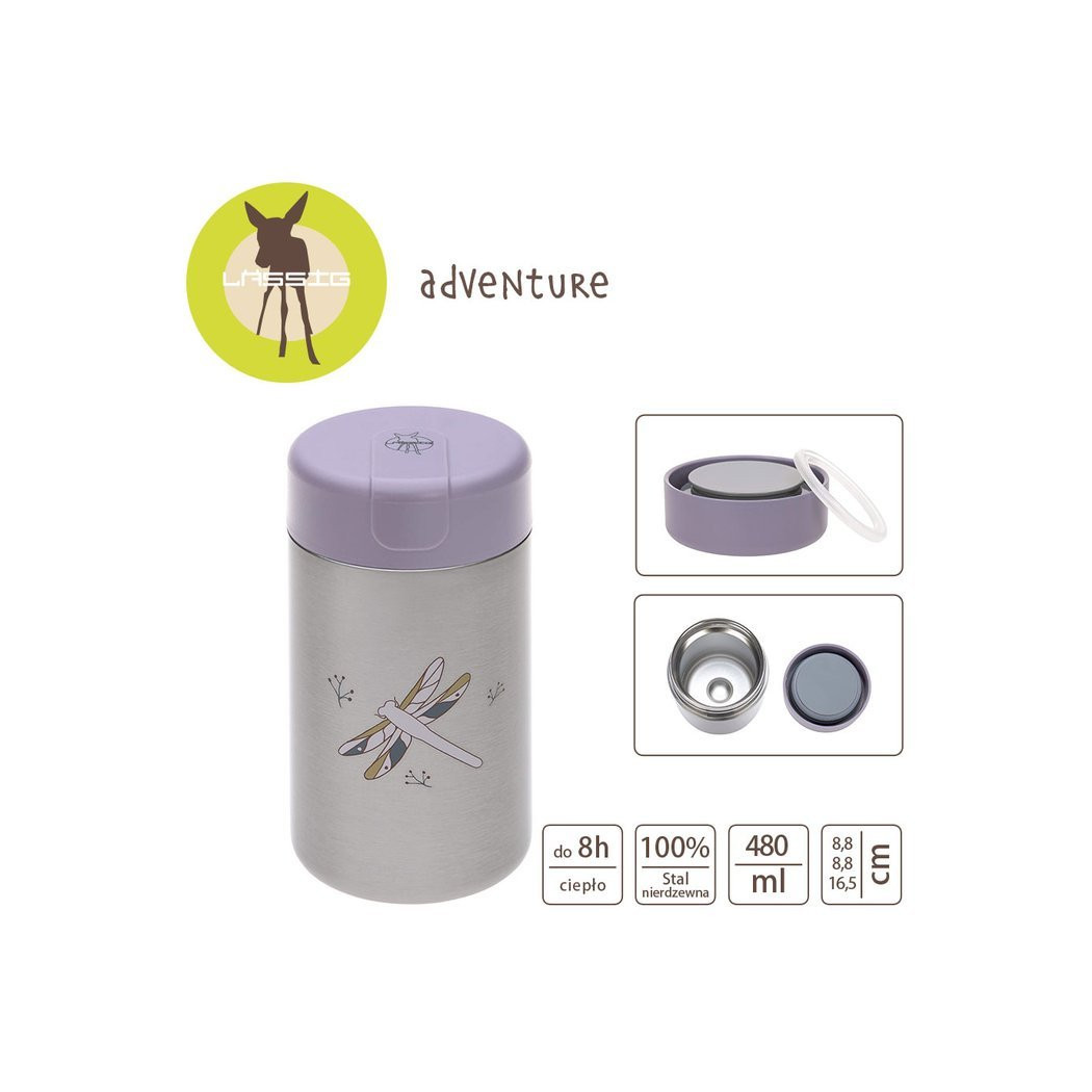 Ważka -  Pojemnik - termos obiadowy duży 480 ml Adventure Ważka - Lassig