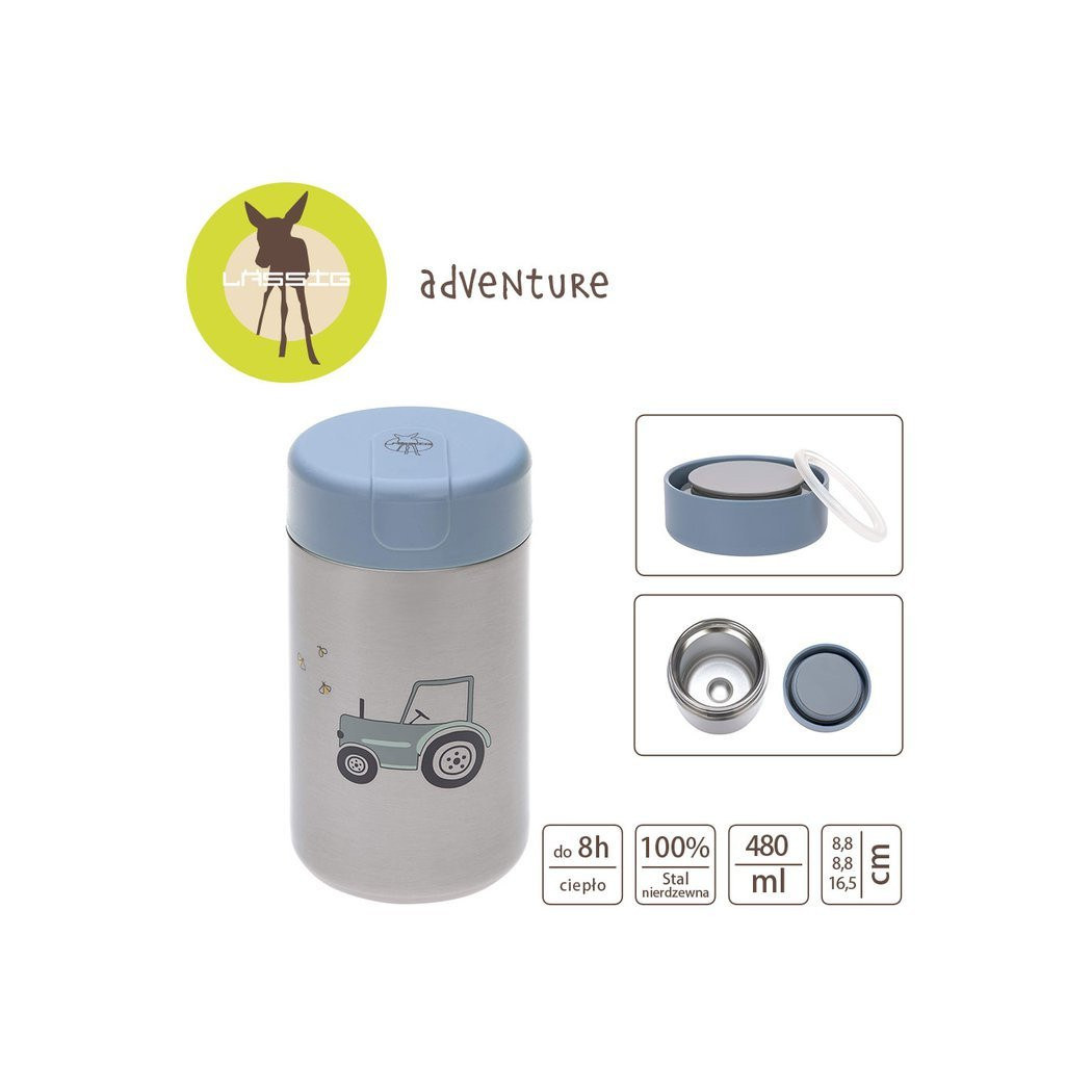 WYPRZEDAŻ Traktor - Pojemnik - termos obiadowy duży 480 ml Adventure Traktor - Lassig