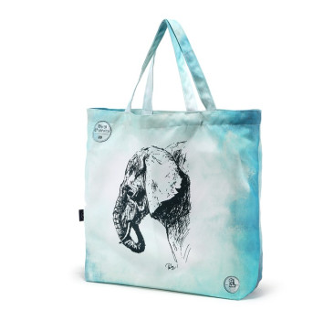 Shopper Bag - World Orchestra - True Turquoise Elephant - Torba na zakupy - La Millou
