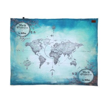 World Orchestra - True Turquoise Vintage Map - Koc Piknikowy Basic - La Millou