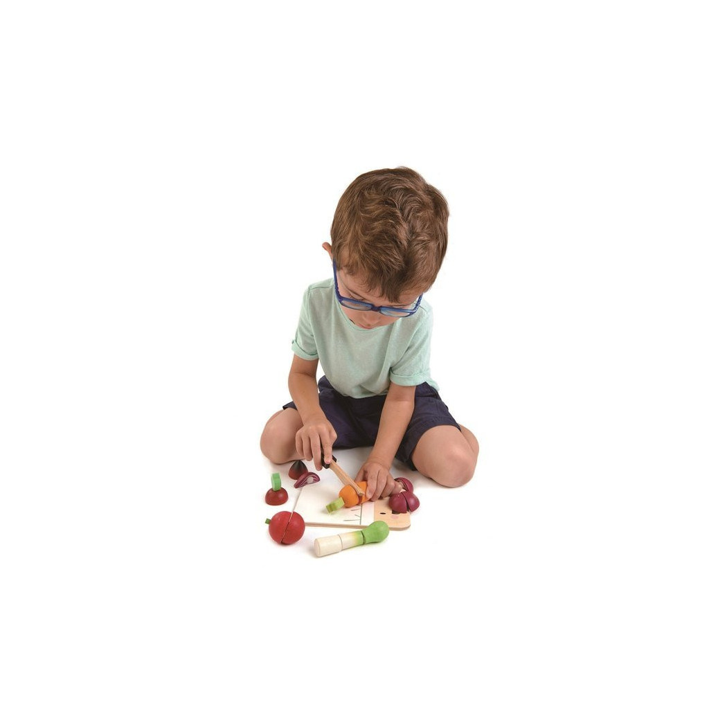 Drewniana Deska z Warzywami Do Krojenia - Mini Chef - Tender Leaf Toys