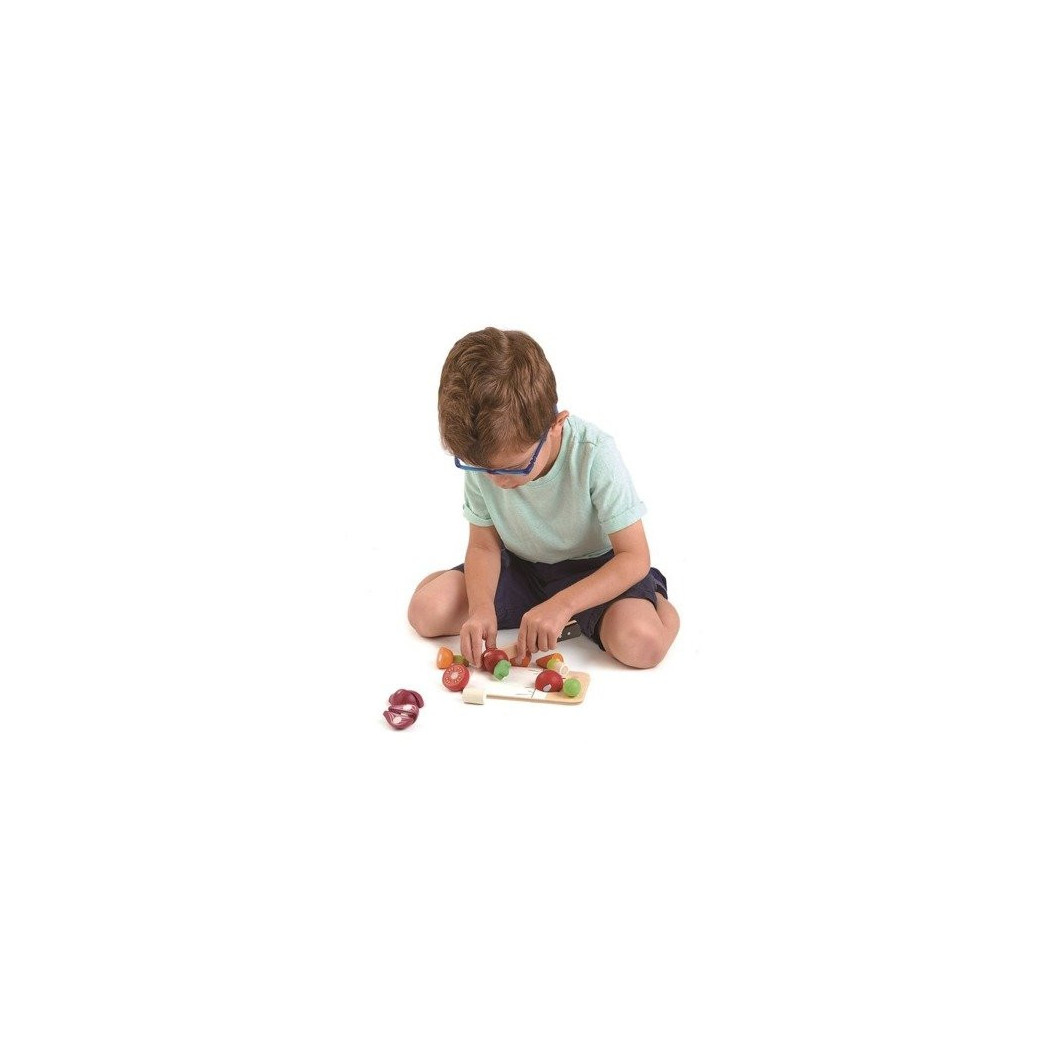Drewniana Deska z Warzywami Do Krojenia - Mini Chef - Tender Leaf Toys