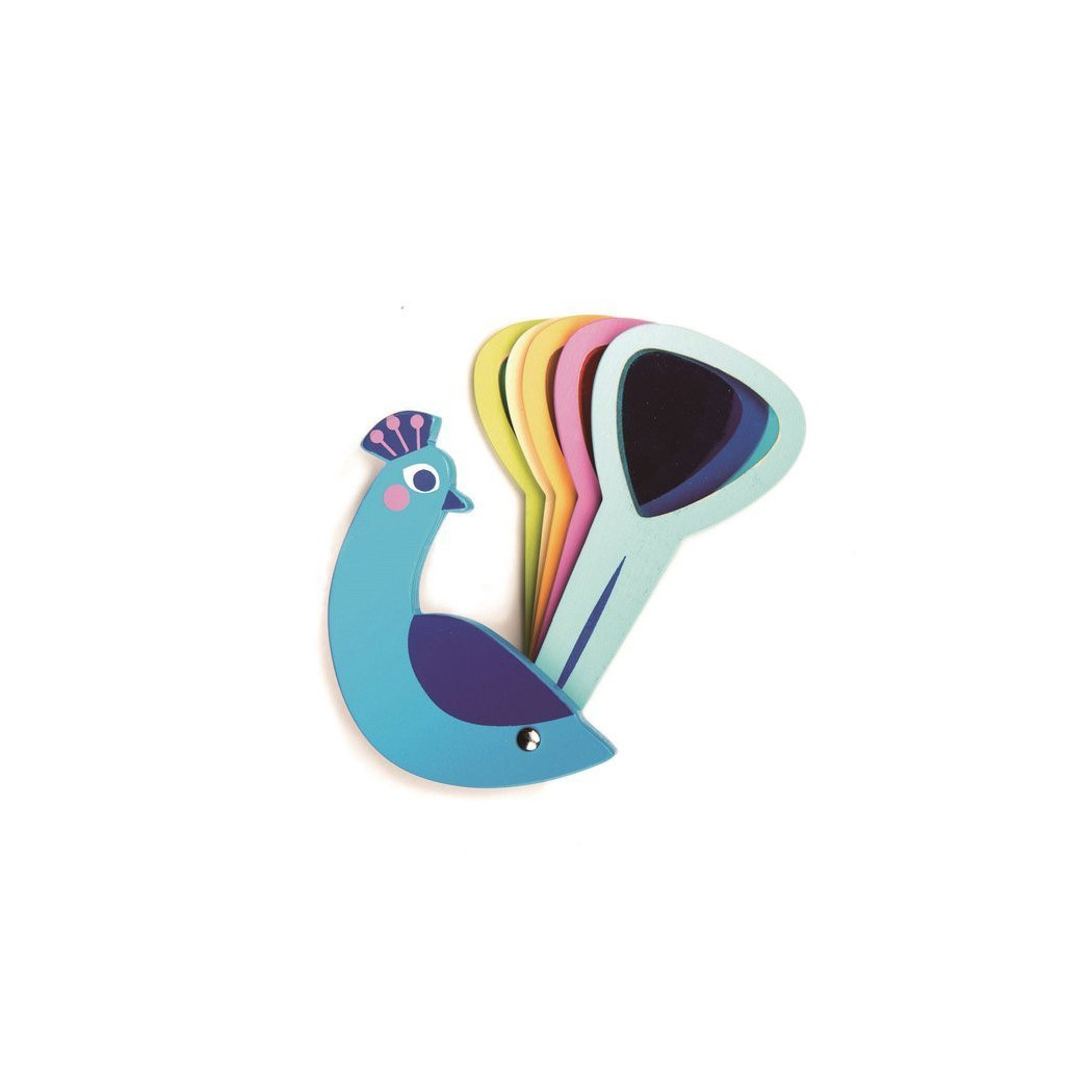 Paw z Kolorowymi Szybkami - Drewniana Zabawka Poznajemy Kolory - Tender Leaf Toys