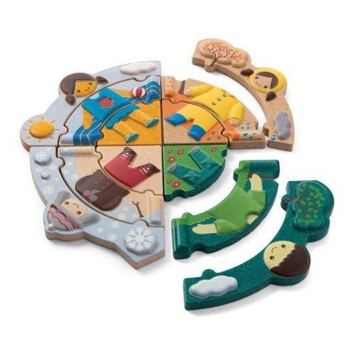 Układanka Ubranka Na Każdą Porę Roku - Plan Toys - Montessori