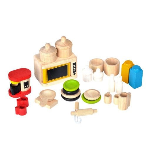 Dodatki i Naczynia Do Kuchni - Drewniane Mebelki - Plan Toys - Montessori