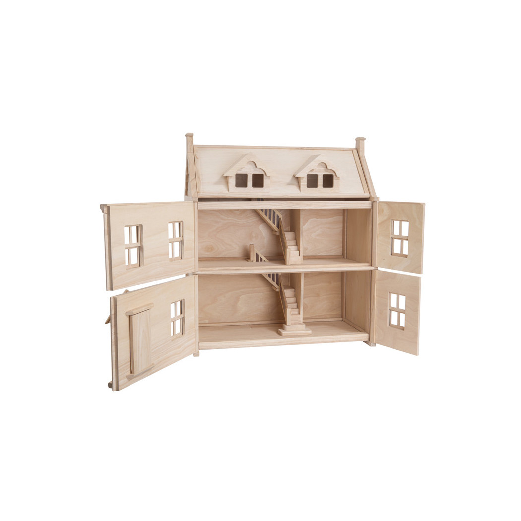 Duży Drewniany Domek Wiktoriański Dla Lalek - Plan Toys - Montessori