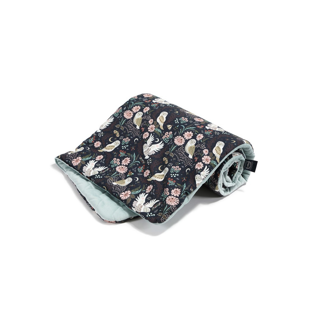 WYPRZEDAŻ Narzutka Przedszkolaka - Magic Owl & Smoke Mint - 110x140 - La Millou - Velvet Collection