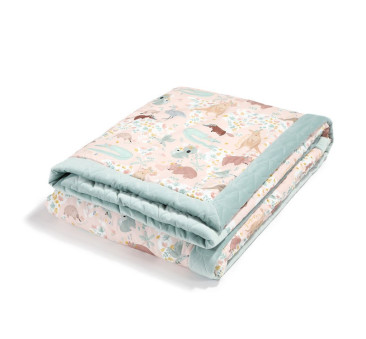 Koc/Narzuta - 140x200 cm - Dundee & Friend Pink & Smoke Mint - Velvet Collection - La Millou