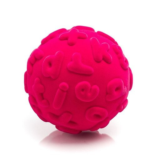 Sensoryczna Piłka Małe Litery - Różowa - Rubbabu