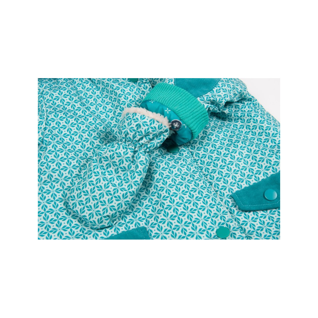 Baby Jacket + Mittens Karo 86 ( 18-24 msc) - Ducksday - Kurtka Dziecięca z Rękawiczkami