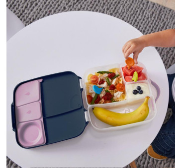 Indigo Rose - Lunchbox z Wkładem Chłodzącym - granatowo/różowy - B.BOX