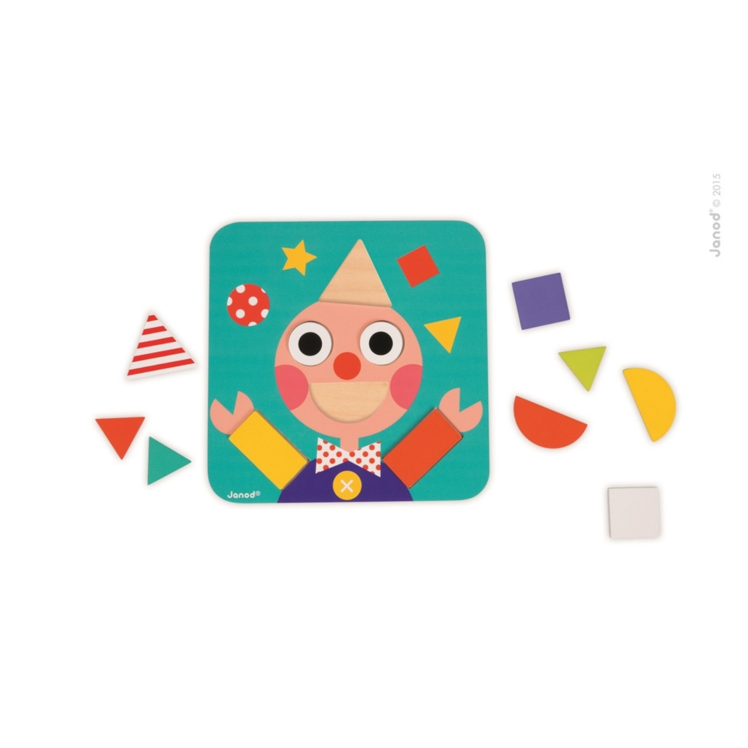 Układanka drewniana poznaję kształty - Janod