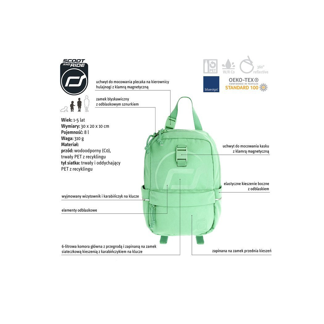 WYPRZEDAŻ Kiwi - Plecak Na Hulajnogę Dla Dzieci 1-5 lat - Scootandride