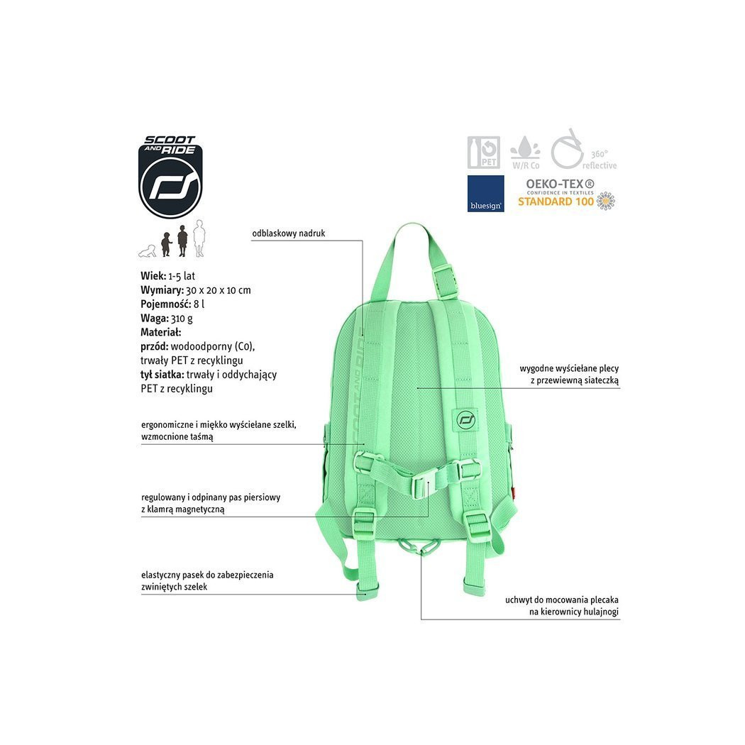 WYPRZEDAŻ Kiwi - Plecak Na Hulajnogę Dla Dzieci 1-5 lat - Scootandride
