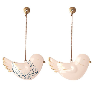 Ptaszek - Dekoracja Bożonarodzeniowa - Metal Ornament Bird - Akcesoria dla Lalek - Maileg