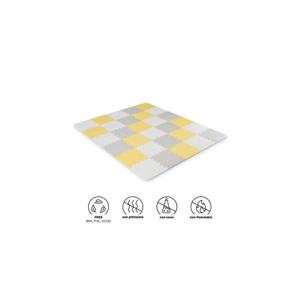 Mata Piankowa Puzzle - Luno Yellow - Kinderkraft