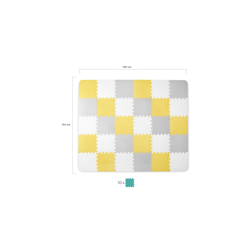 Mata Piankowa Puzzle - Luno Yellow - Kinderkraft