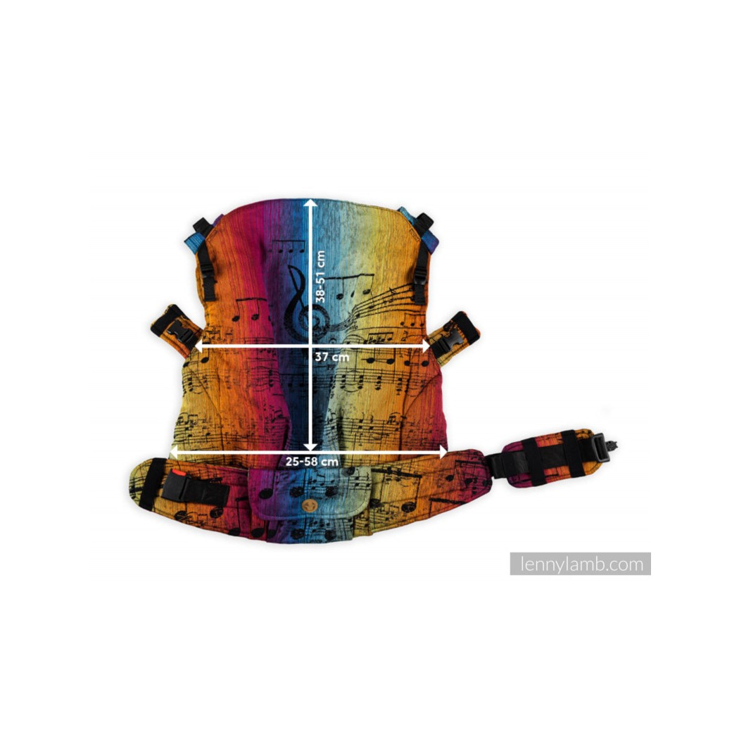 TANZANIT - Nosidełko LennyPreschool-  Nosidełko regulowane splot tessera 100% bawełna - Basic Line - LennyLamb