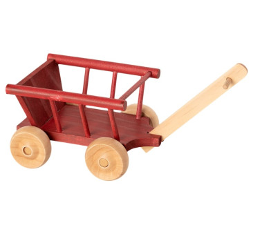 Czerwony - Wózek/ Wagon - Mini Dusty Red - Rozmiar Micro - Maileg