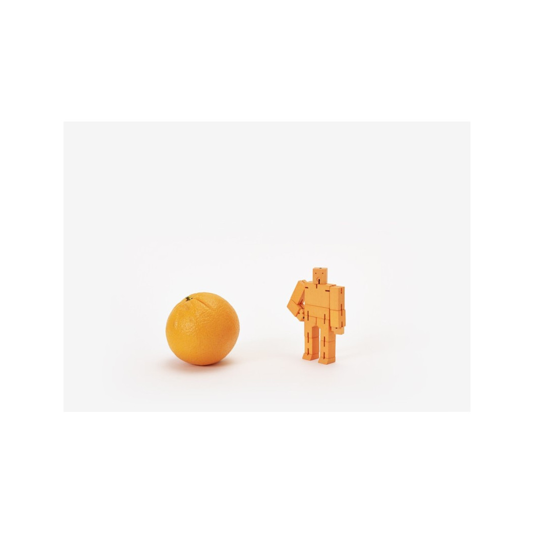 WYPRZEDAŻ Micro Orange - Drewniane Klocki Roboty - CUBEBOT