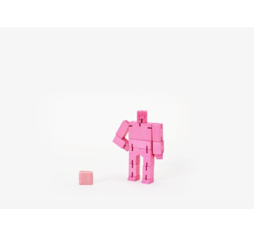 WYPRZEDAŻ Micro Pink - Drewniane Klocki Roboty - CUBEBOT