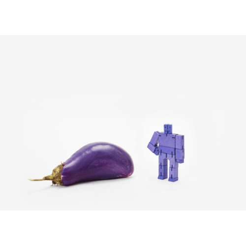 WYPRZEDAŻ Micro Purple - Drewniane Klocki Roboty - CUBEBOT