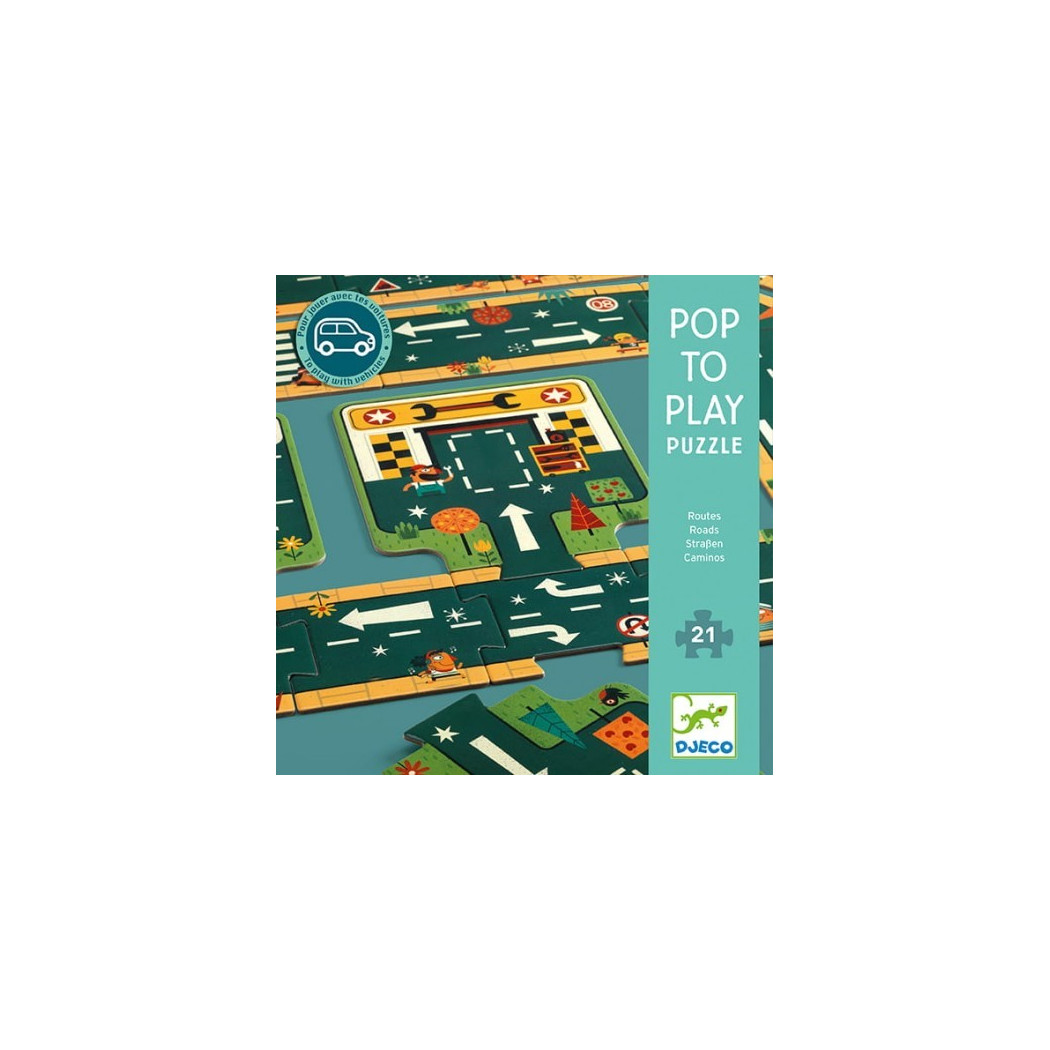 DROGI - Puzzle Kartonowe  - Djeco