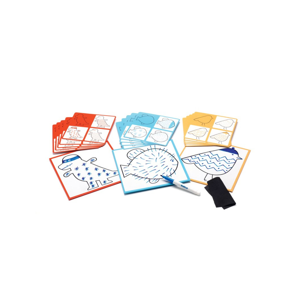 WYPRZEDAŻ Eduludo - GRAFF & CO - Karty Do Nauki Rysowania - Krok Po Kroku - Djeco