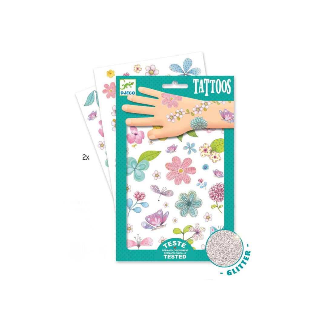 Kwiaty - Tatuaże Brokatowe - Djeco
