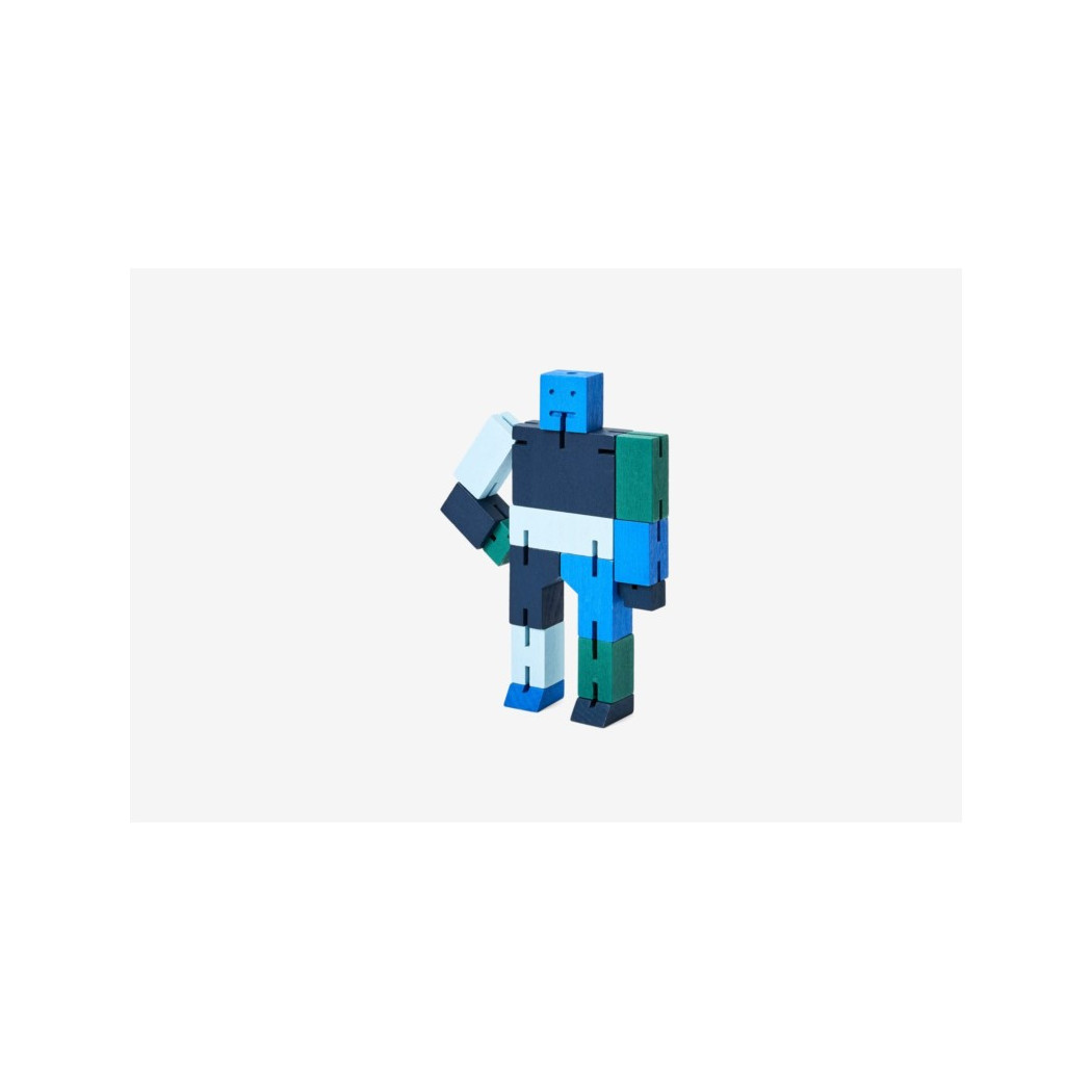 Multi Blue Micro Capsule - Drewniane Klocki Roboty - CUBEBOT