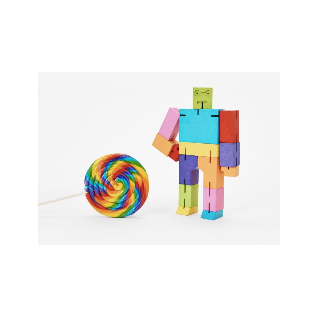 Small Multi - Drewniane Klocki Roboty - CUBEBOT