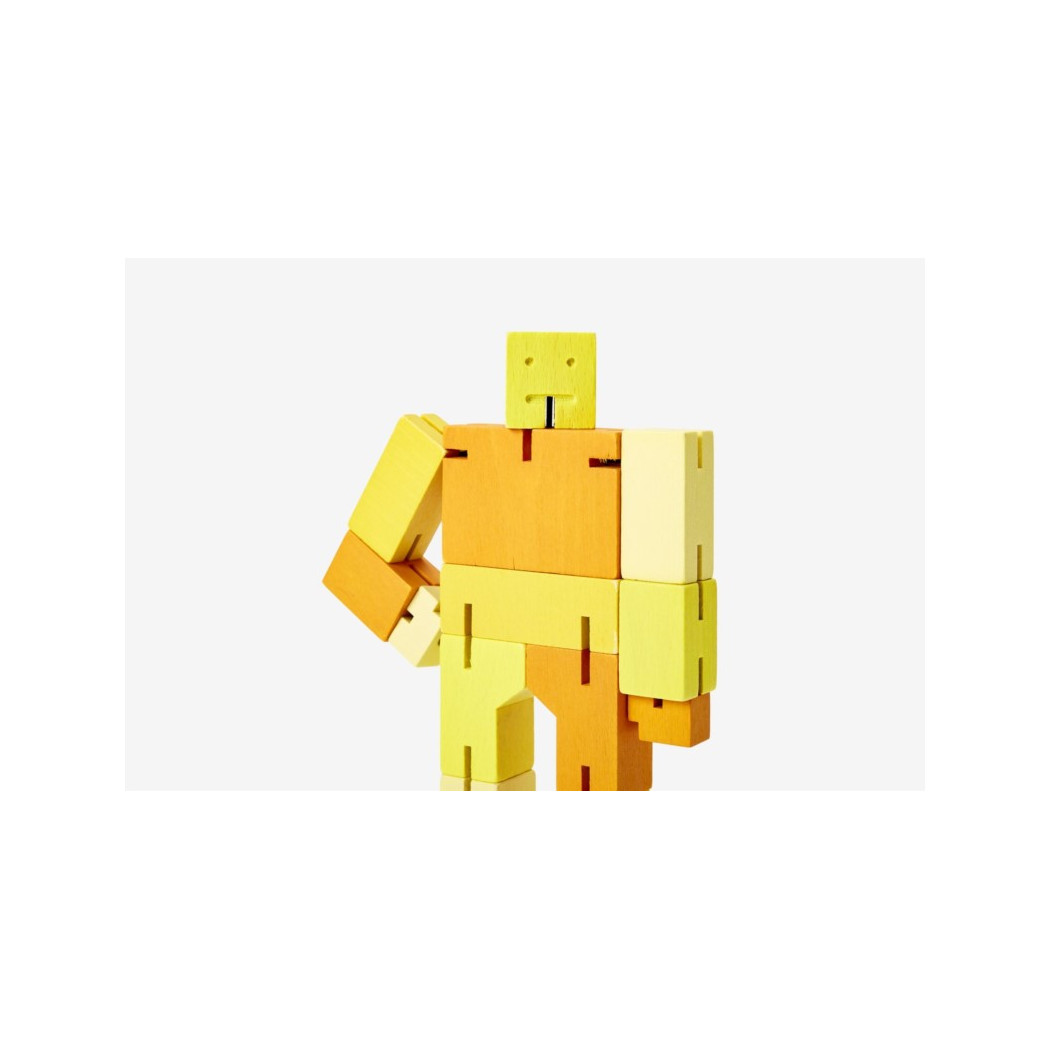 Multi Yellow Small Capsule - Drewniane Klocki Roboty - CUBEBOT