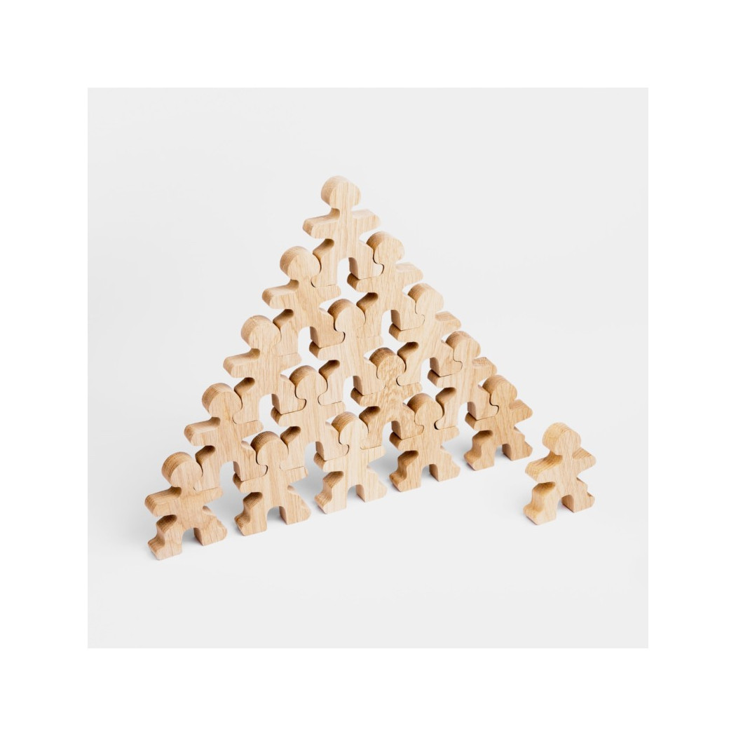 WYPRZEDAŻ Half Flock 16 szt - Drewniane Klocki Ludziki - Flockmen